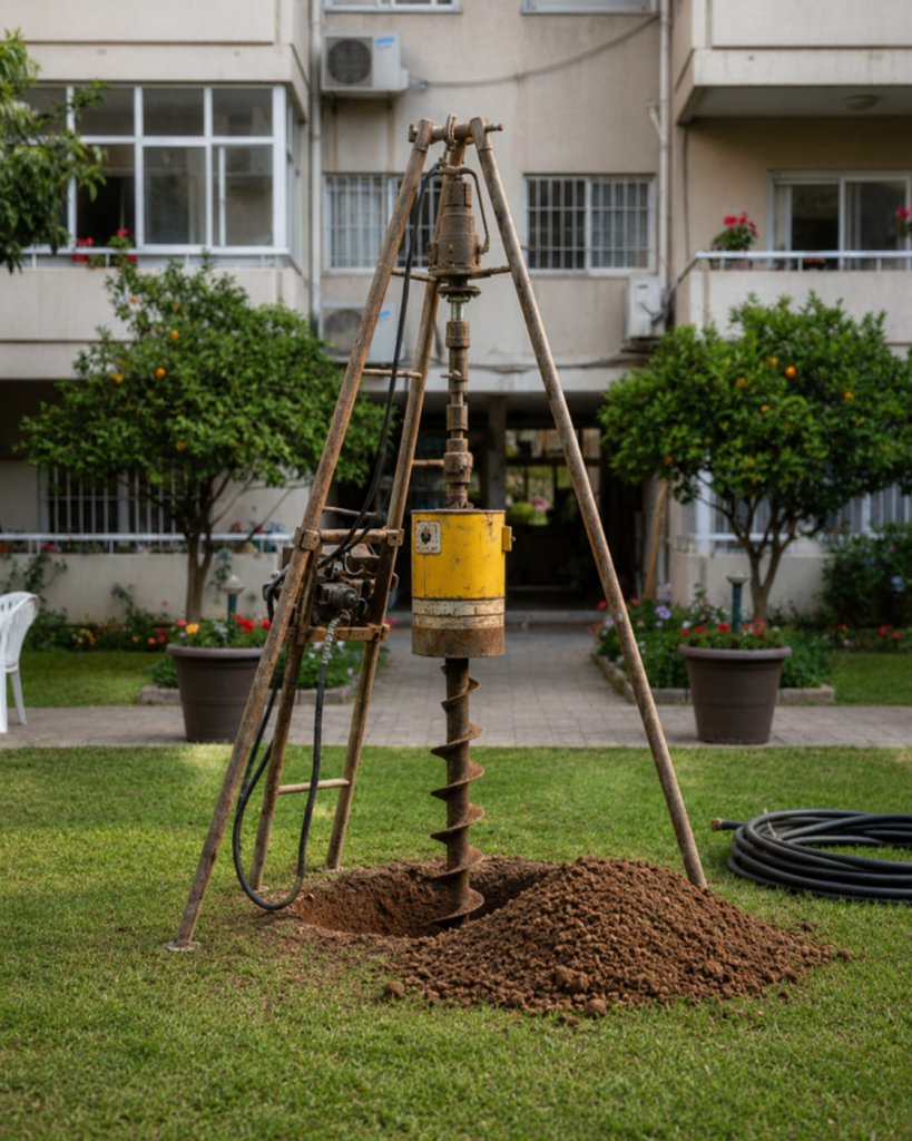 קידוח ידני לבור חלחול — המדריך המלא 6 ציוד קידוח ידני בחצר הבית